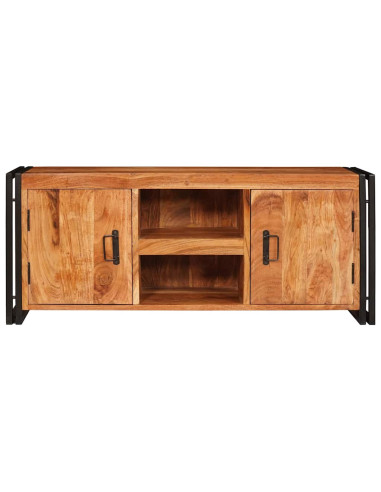 Mobile TV Marrone 120 x 33 x 50 cm legno massello di acacia