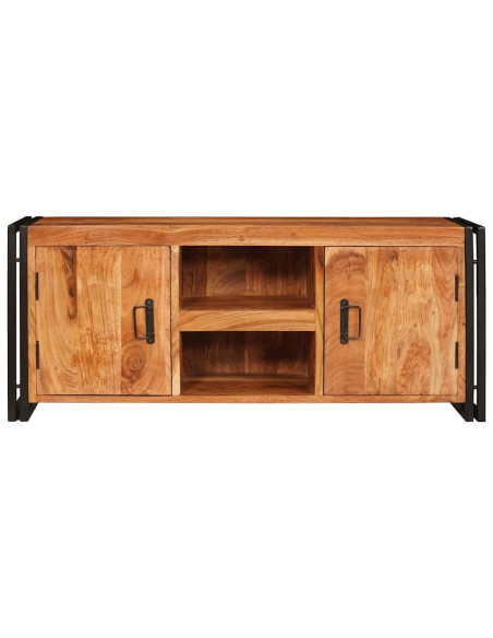 Mobile TV Marrone 120 x 33 x 50 cm legno massello di acacia
