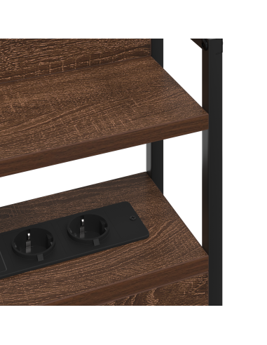 Testata contenitore Rovere marrone 75 cm Legno multistrato