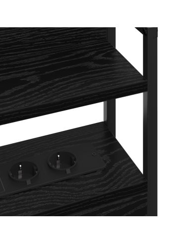 Testata contenitore Rovere nero 80 cm Legno multistrato