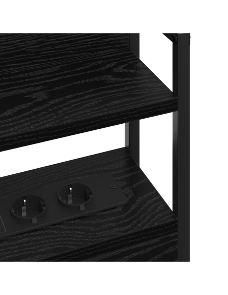 Testata contenitore Rovere nero 80 cm Legno multistrato