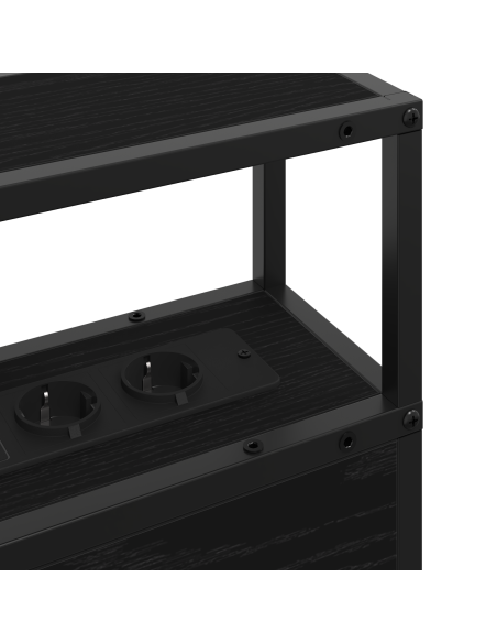 Testata contenitore Rovere nero 75 cm Legno multistrato