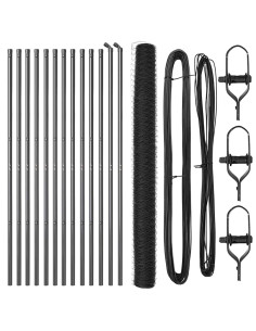 Palo della recinzione Grigio 25 x 1,5 m (maglia 50 mm) Acciaio 2