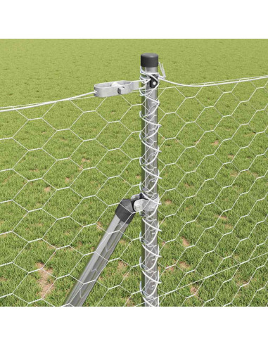 Palo della recinzione Argento 25 x 1 m (rete da 50 mm) Acciaio