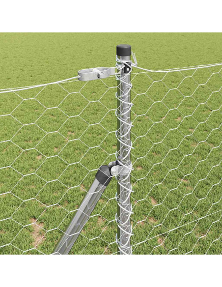 Palo della recinzione Argento 25 x 1 m (rete da 50 mm) Acciaio