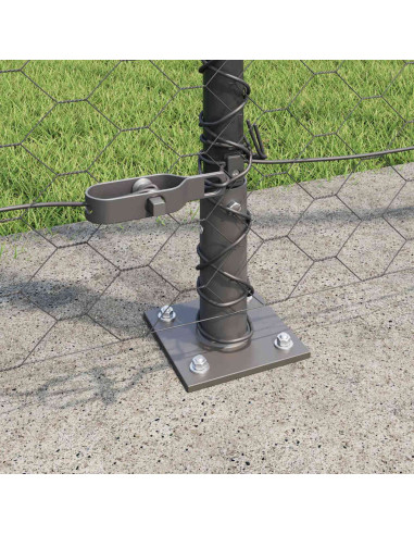 Palo della recinzione Grigio 25 x 1,5 m (maglia 50 mm) Acciaio