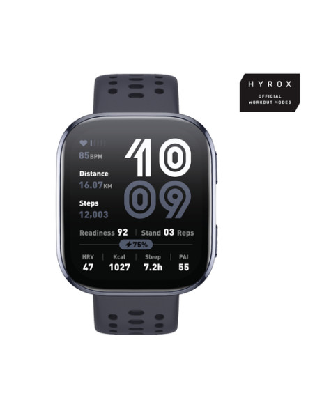 Amazfit Bip 6 Black 5 cm (1.97") AMOLED Digitale 390 x 450 Pixel Touch screen Nero GPS (satellitare)