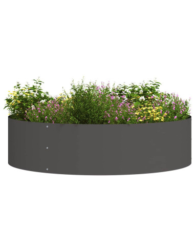 Anello per vaso Nero 80 x 80 x 20 cm Acciaio laminato a freddo
