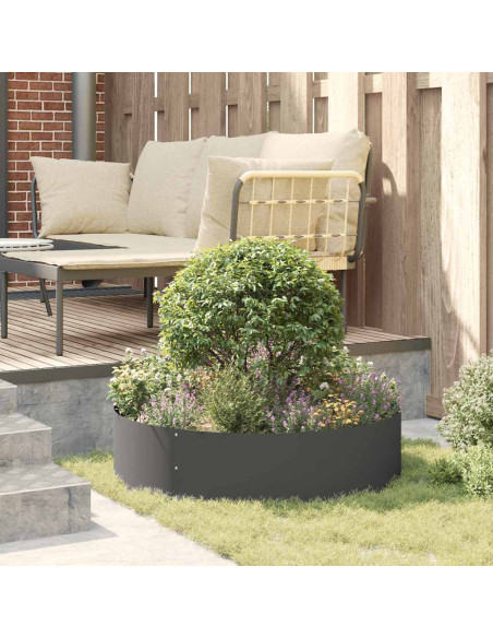 Anello per vaso Nero 80 x 80 x 20 cm Acciaio laminato a freddo