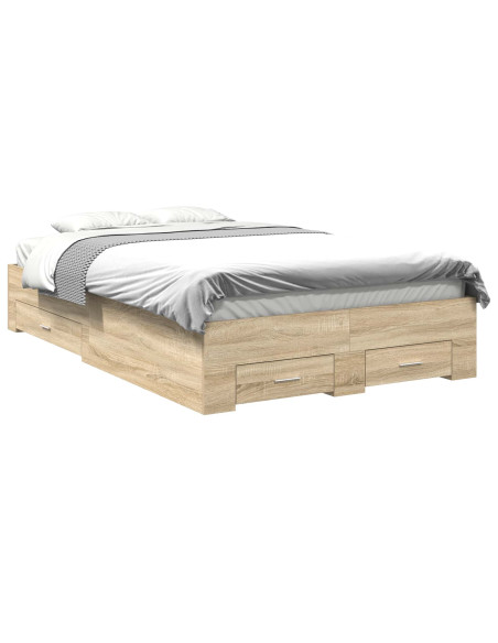 Struttura del letto Marrone 120 x 190 cm Legno multistrato