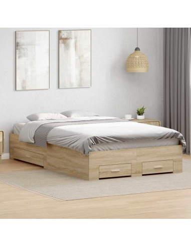 Struttura del letto Marrone 120 x 190 cm Legno multistrato