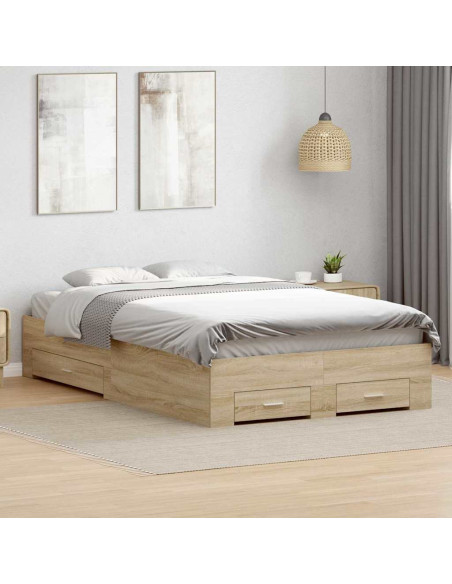 Struttura del letto Marrone 120 x 190 cm Legno multistrato