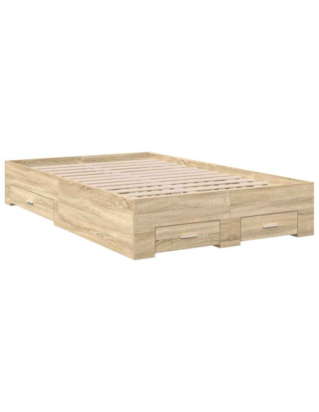 Struttura del letto Marrone 120 x 190 cm Legno multistrato