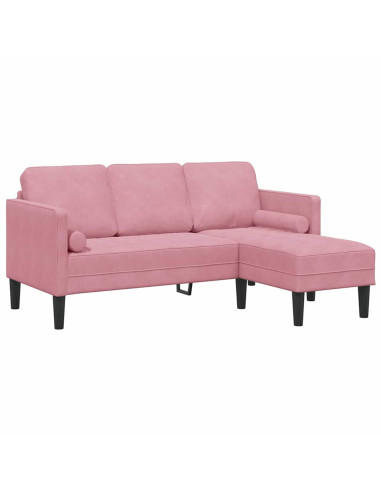 Set di divani con cuscino 2 pcs Rosa Poliestere