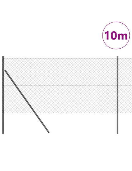 Palo della recinzione Grigio 10 x 1,2 m (rete 40 x 40 mm)