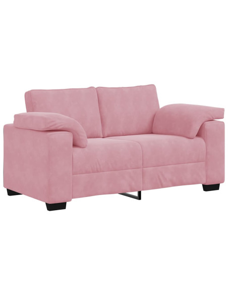 Divano Divanetto Rosa 160x77x82 cm in Velluto