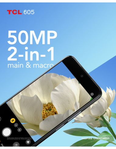 TCL 605 16,9 cm (6.67") Doppia SIM Android 15 4G USB tipo-C 8 GB 256 GB 5200 mAh Blu