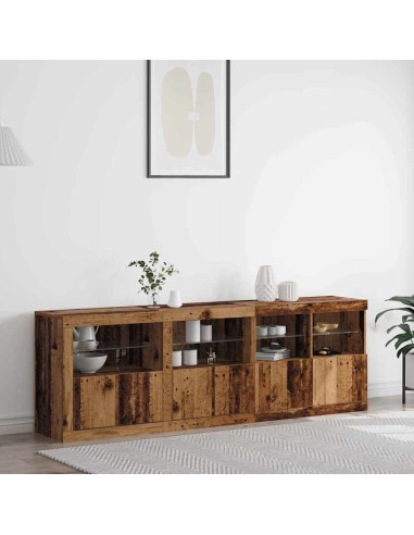 Madia LED Legno vecchio 202 x 37 x 67 cm Legno multistrato