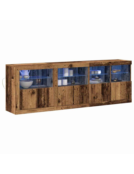 Madia LED Legno vecchio 202 x 37 x 67 cm Legno multistrato