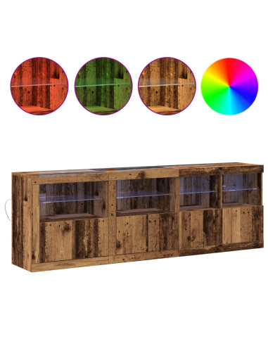 Madia LED Legno vecchio 202 x 37 x 67 cm Legno multistrato