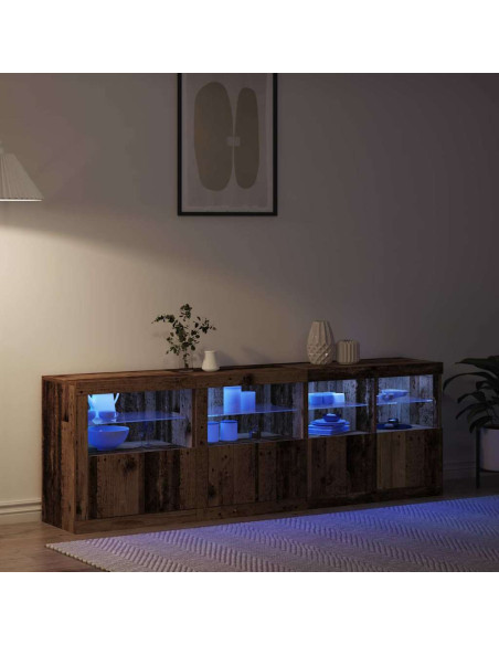 Madia LED Legno vecchio 202 x 37 x 67 cm Legno multistrato
