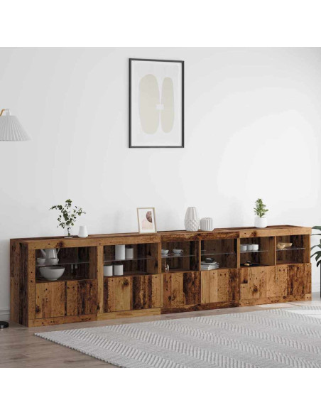 Madia LED Legno vecchio 283 x 37 x 67 cm Legno multistrato