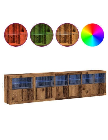 Madia LED Legno vecchio 283 x 37 x 67 cm Legno multistrato