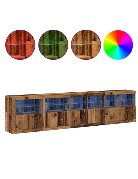 Madia LED Legno vecchio 283 x 37 x 67 cm Legno multistrato