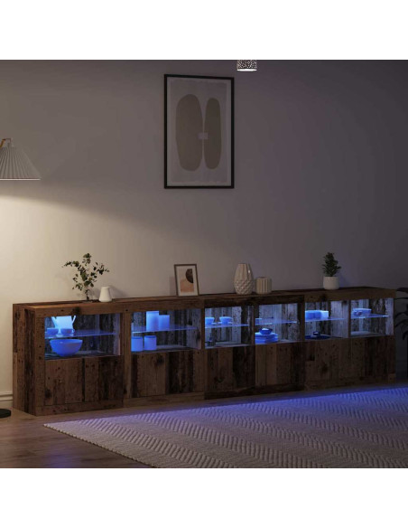 Madia LED Legno vecchio 283 x 37 x 67 cm Legno multistrato