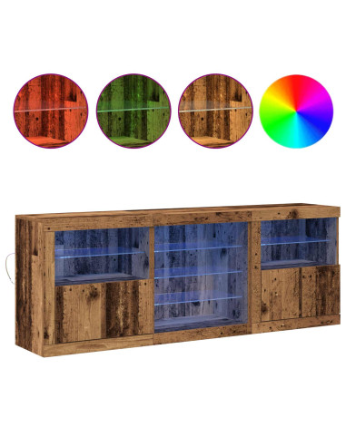 Madia LED Legno vecchio 181,5 x 37 x 67 cm Legno multistrato