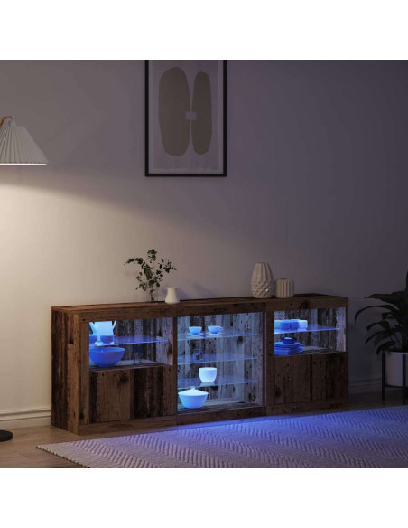 Madia LED Legno vecchio 181,5 x 37 x 67 cm Legno multistrato