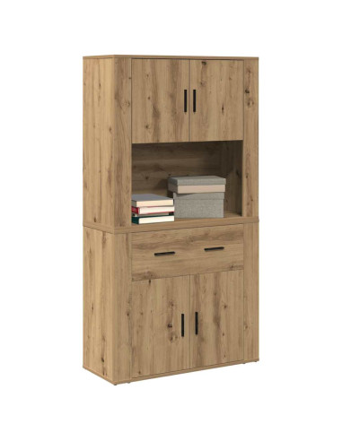 Highboard rovere artigianale 80 x 33 x 150 cm Legno multistrato
