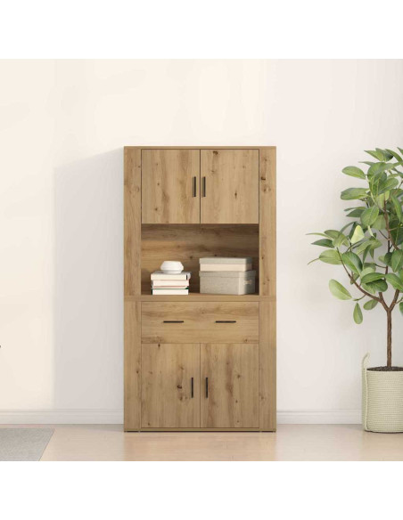 Highboard rovere artigianale 80 x 33 x 150 cm Legno multistrato