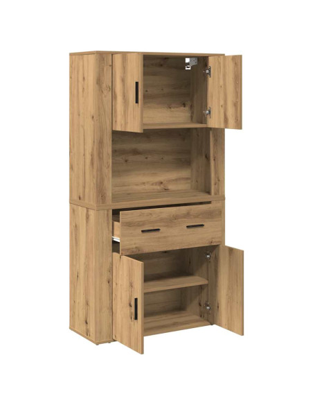 Highboard rovere artigianale 80 x 33 x 150 cm Legno multistrato