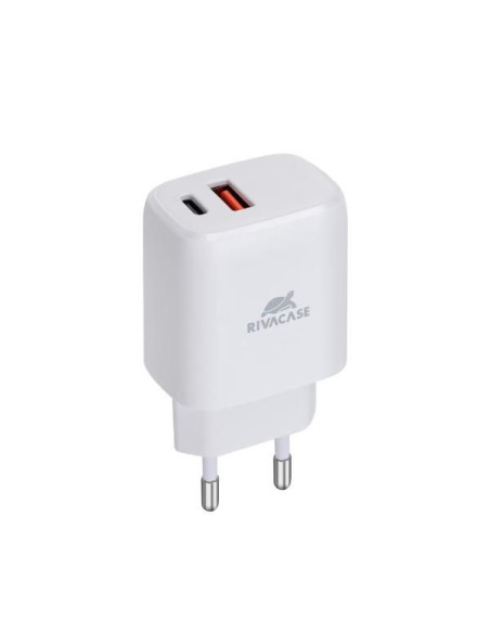 Rivacase PS4102 W00 Caricabatterie per dispositivi mobili Universale Bianco AC Ricarica rapida Interno