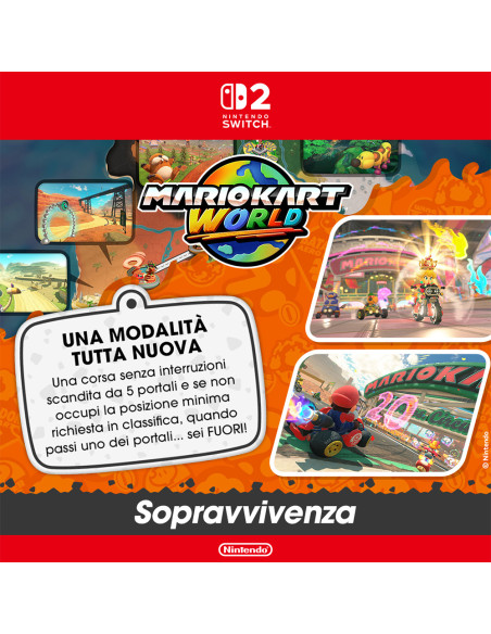Nintendo Mario Kart World Switch 2 Standard Cinese semplificato, Cinese tradizionale, Tedesca, DUT, Inglese, ESP, Francese, ITA,