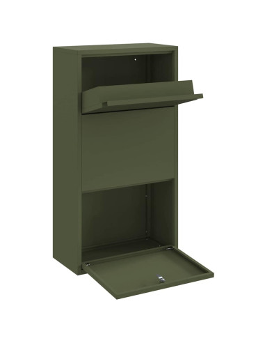 Cassetta per pacchi Verde oliva 44 x 22 x 82 cm Acciaio