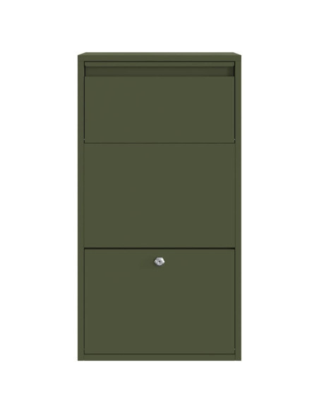 Cassetta per pacchi Verde oliva 44 x 22 x 82 cm Acciaio