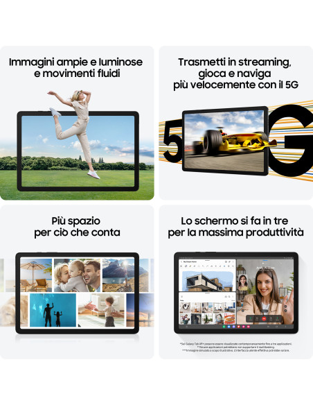 Samsung Galaxy Tab A9+ SM-X210RZAPEUE tablet Qualcomm Snapdragon 256 GB 27,9 cm (11") 8 GB Wi-Fi 5 (802.11ac) Android 13 Grafite