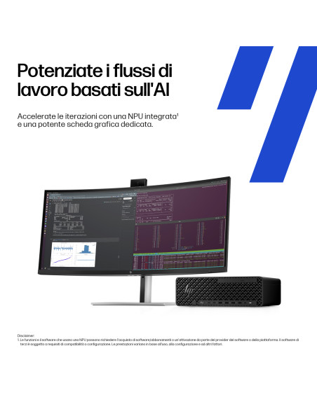 HP Z2 SFF G1i Intel Core Ultra 7 265 32 GB DDR5-SDRAM 1 TB SSD Windows 11 Pro Stazione di lavoro AI Workstation, AI PC Nero