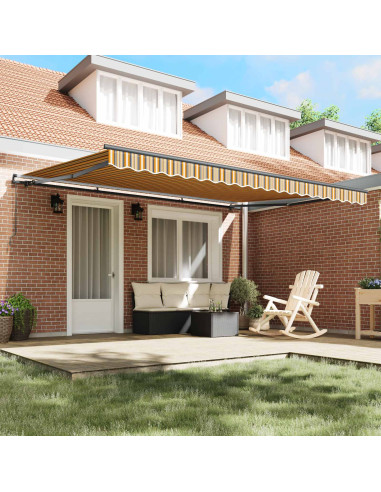 Tenda Retrattile Multicolore 450 × 300 cm Poliestere e Acciaio