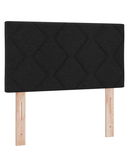 Letto a molle con materasso Nero 80 x 200 cm Tessuto