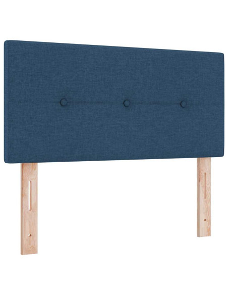 Letto a molle con materasso Blu 90 x 200 cm Tessuto