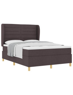 Letto con molle e materasso Grigio Scuro 90x190 cm Tessuto 2