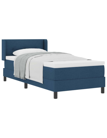 Letto a molle con materasso Blu 200 x 90 cm Poliestere