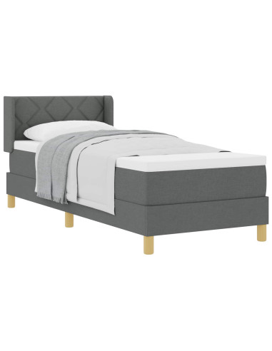 strongLetto a Molle / strong Grigio scuro 80 x 200 cm Tessuto