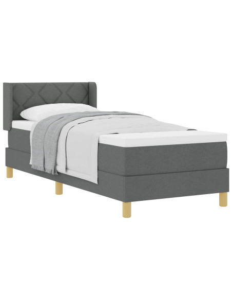 strongLetto a Molle / strong Grigio scuro 80 x 200 cm Tessuto