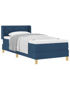 Letto a molle con materasso Blu 200 x 100 cm Poliestere 2