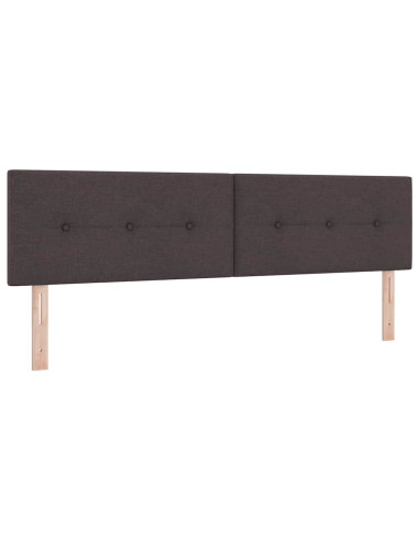 Testiera LED con testiera Marrone Scuro 180 cm Poliestere