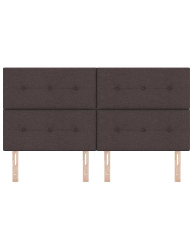 Testiera LED con testiera Marrone Scuro 180 cm Poliestere